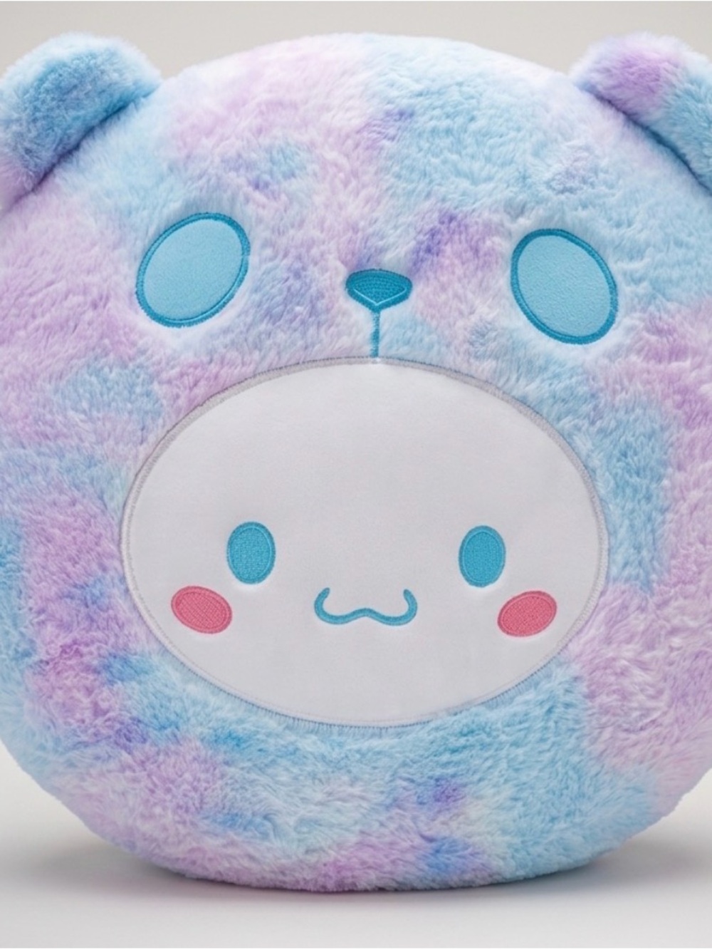 Plush Pastel Bear seat Cushion Toy - Blue & Purple